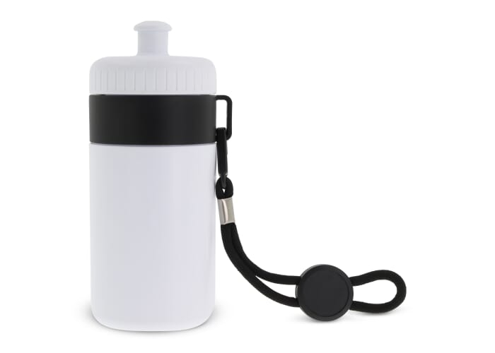 Bidon sport promotionnel 500 ml Blanc / Noir